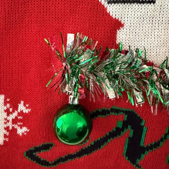 Ugly Christmas Sweater Cat Red "FaLaLaLa Nope" Grumpy Cat 3XL Holiday Funny - Picture 7 of 14